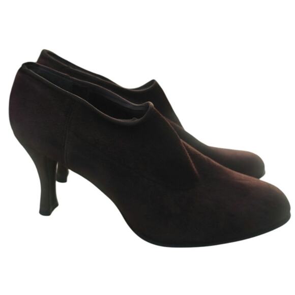 Brown Suede Stuart Weitzman ankle booties sz 9 fits 8.5 - Picture 3 of 8